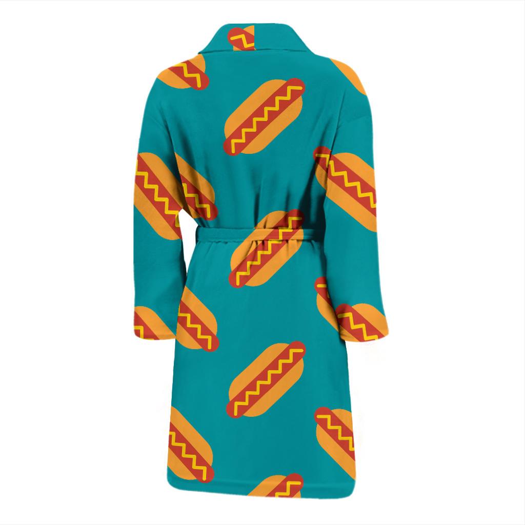 Hot Dog Pattern Print Design 03 Men Bathrobe-JORJUNE.COM