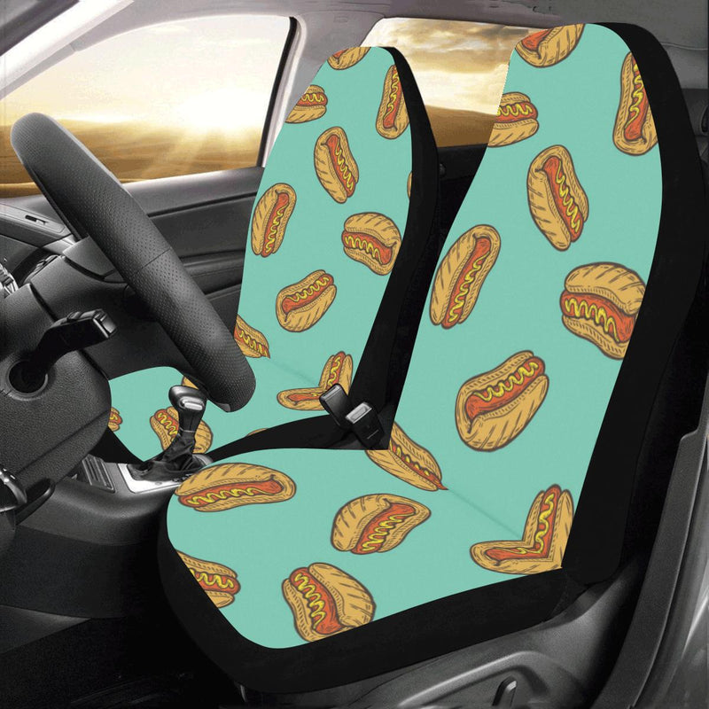 Hot Dog Pattern Print Design 04 Car Seat Covers (Set of 2)-JORJUNE.COM