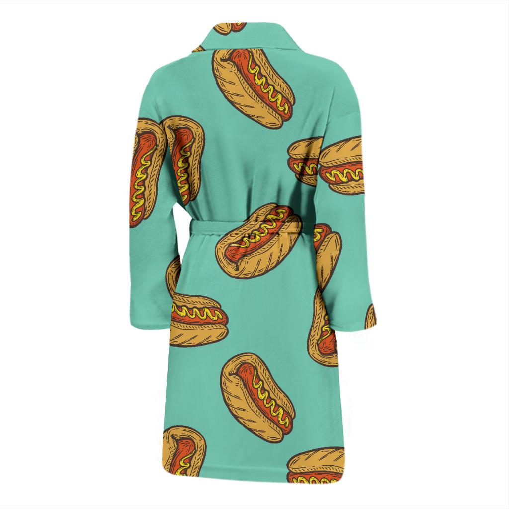 Hot Dog Pattern Print Design 04 Men Bathrobe-JORJUNE.COM