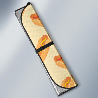 Hot Dog Pattern Print Design 05 Car Sun Shade-JORJUNE.COM