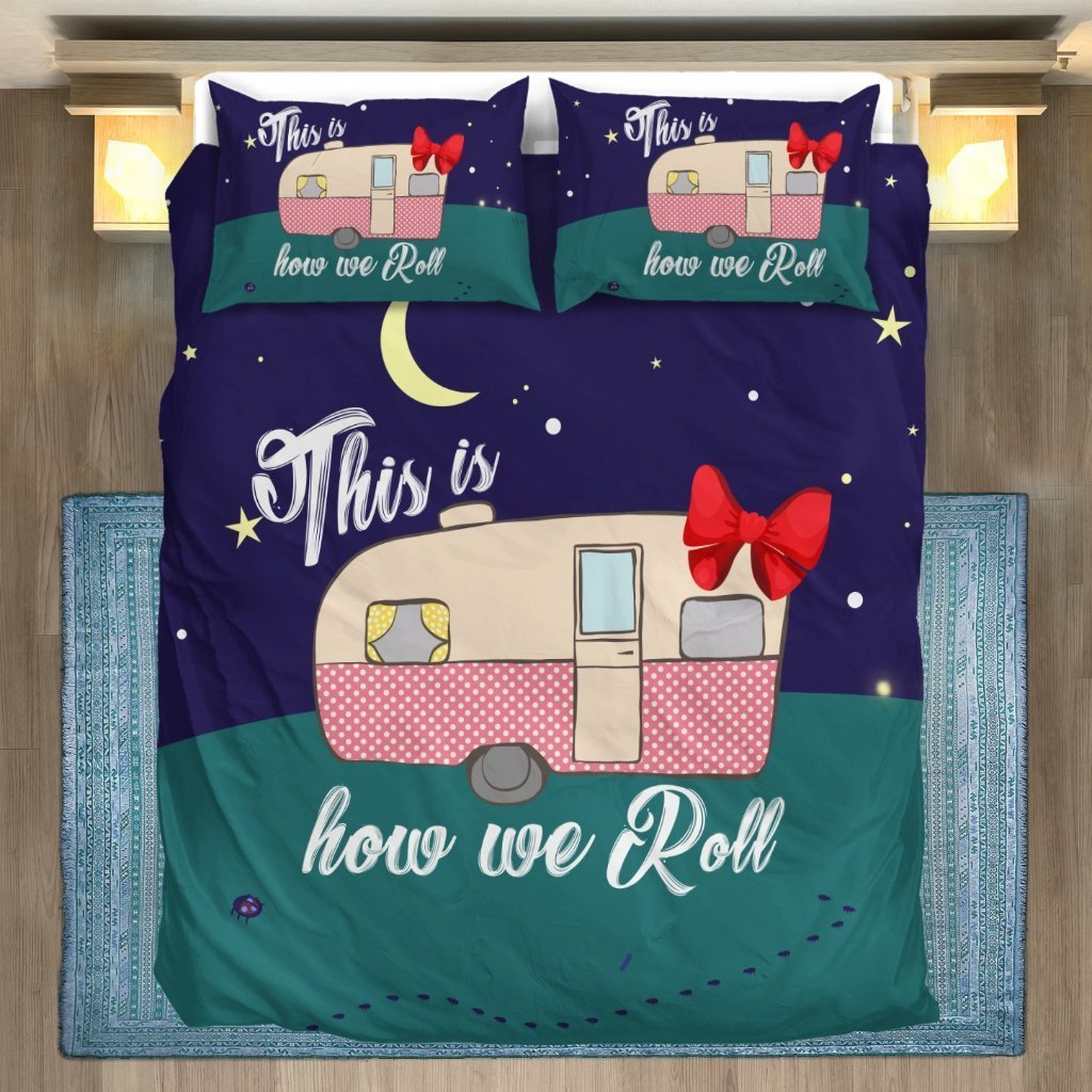 How we roll Caravan Camper Duvet Cover Bedding Set