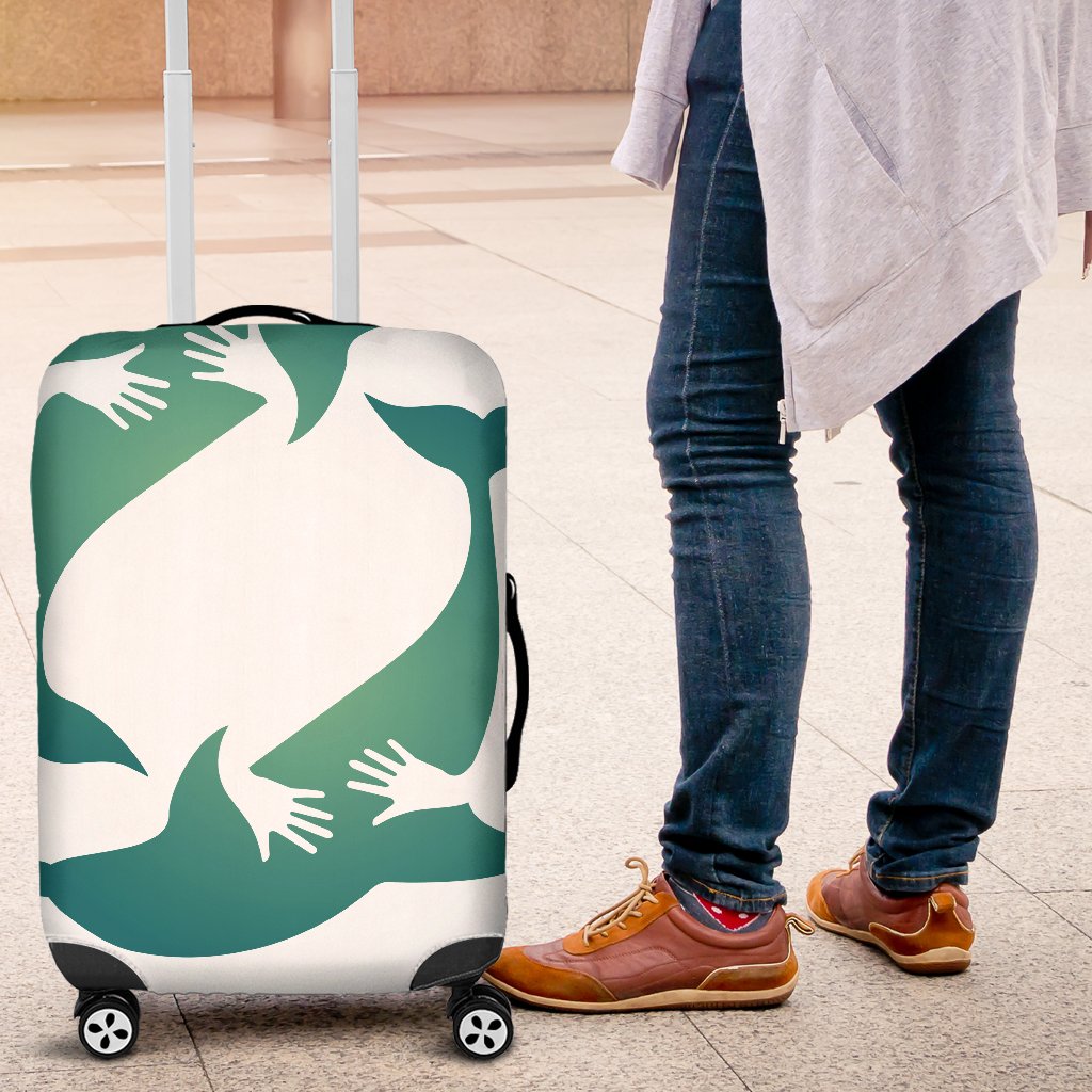 Hug Dolphin Luggage Cover Protector