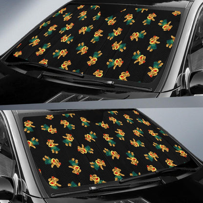 Hula Bear Pattern Print Design 06 Car Sun Shades-JORJUNE.COM