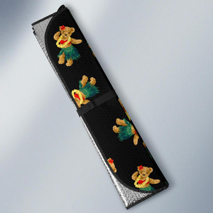 Hula Bear Pattern Print Design 06 Car Sun Shades-JORJUNE.COM