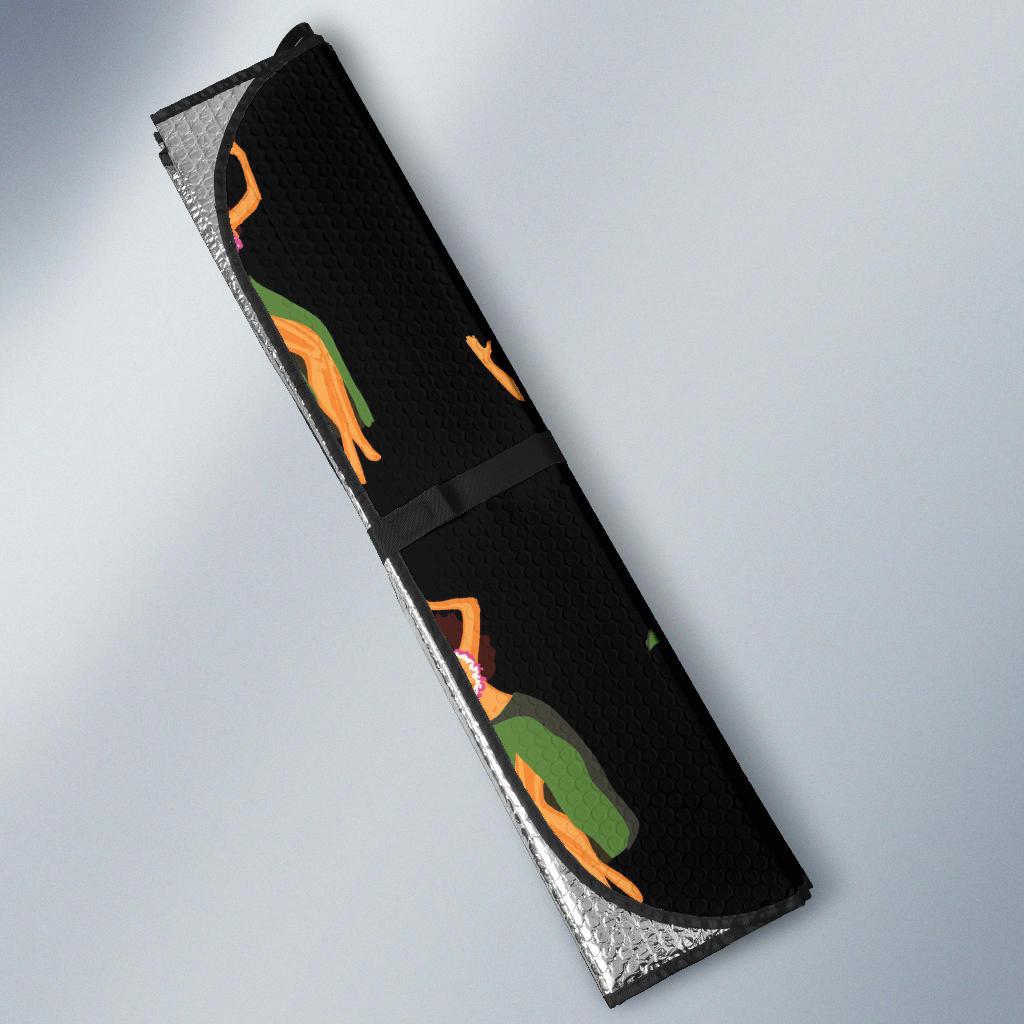 Hula Dancers Girl Pattern Print Design 01 Car Sun Shades-JORJUNE.COM