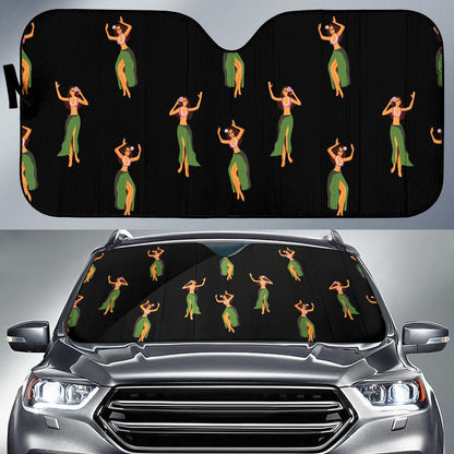 Hula Dancers Girl Pattern Print Design 01 Car Sun Shades-JORJUNE.COM
