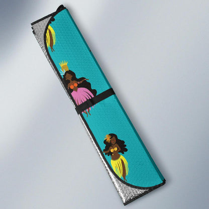 Hula Dancers Pattern Print Design 04 Car Sun Shades-JORJUNE.COM