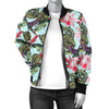 Hummingbird Cute Themed Print Women Casual Bomber Jacket