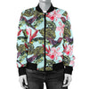 Hummingbird Cute Themed Print Women Casual Bomber Jacket