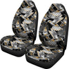 Hummingbird Gold Design Themed Print Universal Fit Car Seat Covers