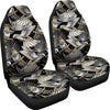 Hummingbird Gold Design Themed Print Universal Fit Car Seat Covers