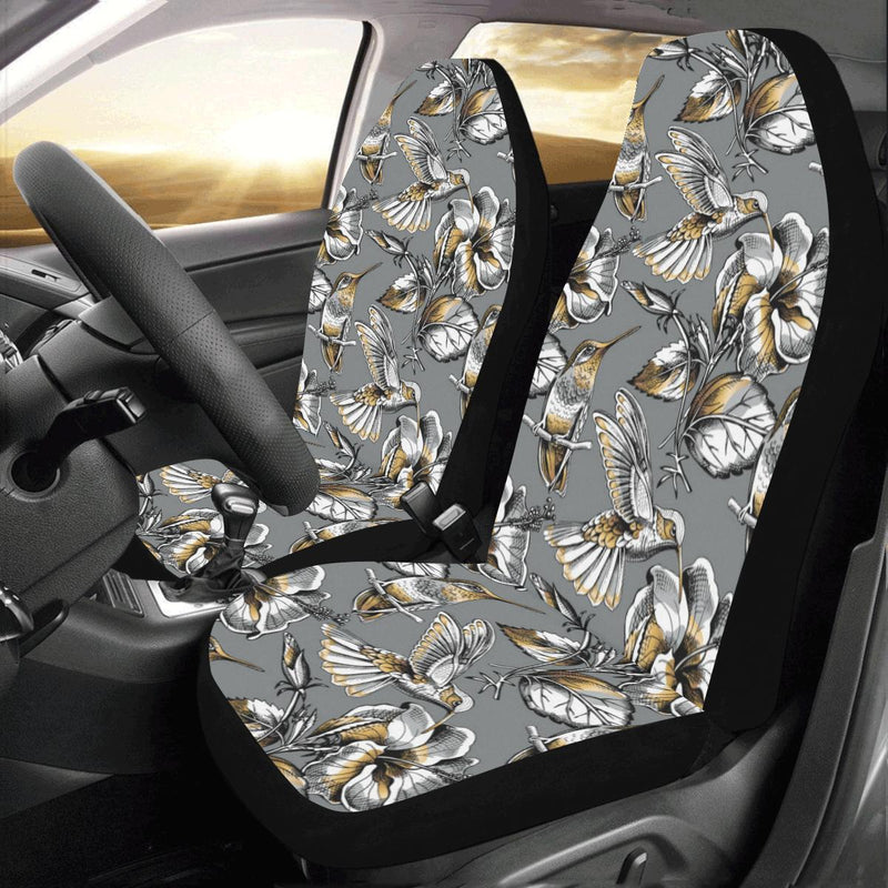 Hummingbird Pattern Print Design 02 Car Seat Covers (Set of 2)-JORJUNE.COM