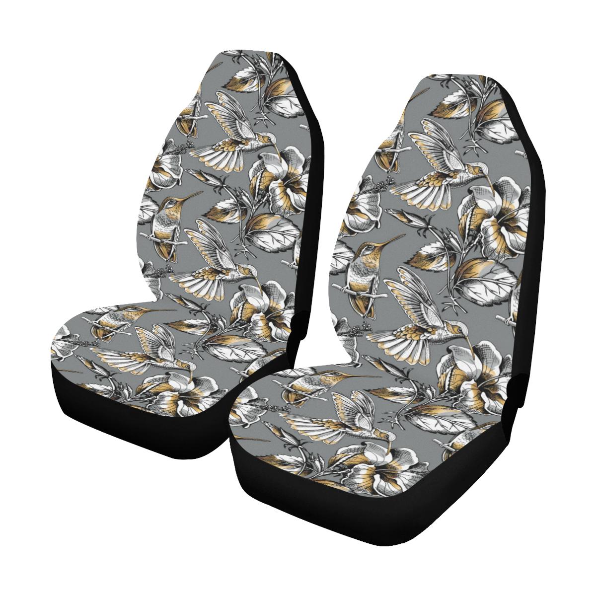Hummingbird Pattern Print Design 02 Car Seat Covers (Set of 2)-JORJUNE.COM