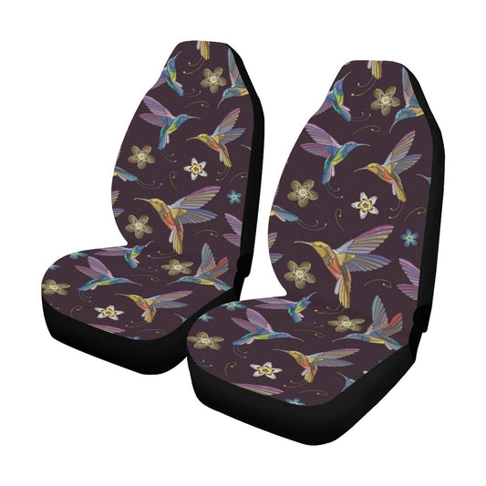 Hummingbird Pattern Print Design 04 Car Seat Covers (Set of 2)-JORJUNE.COM