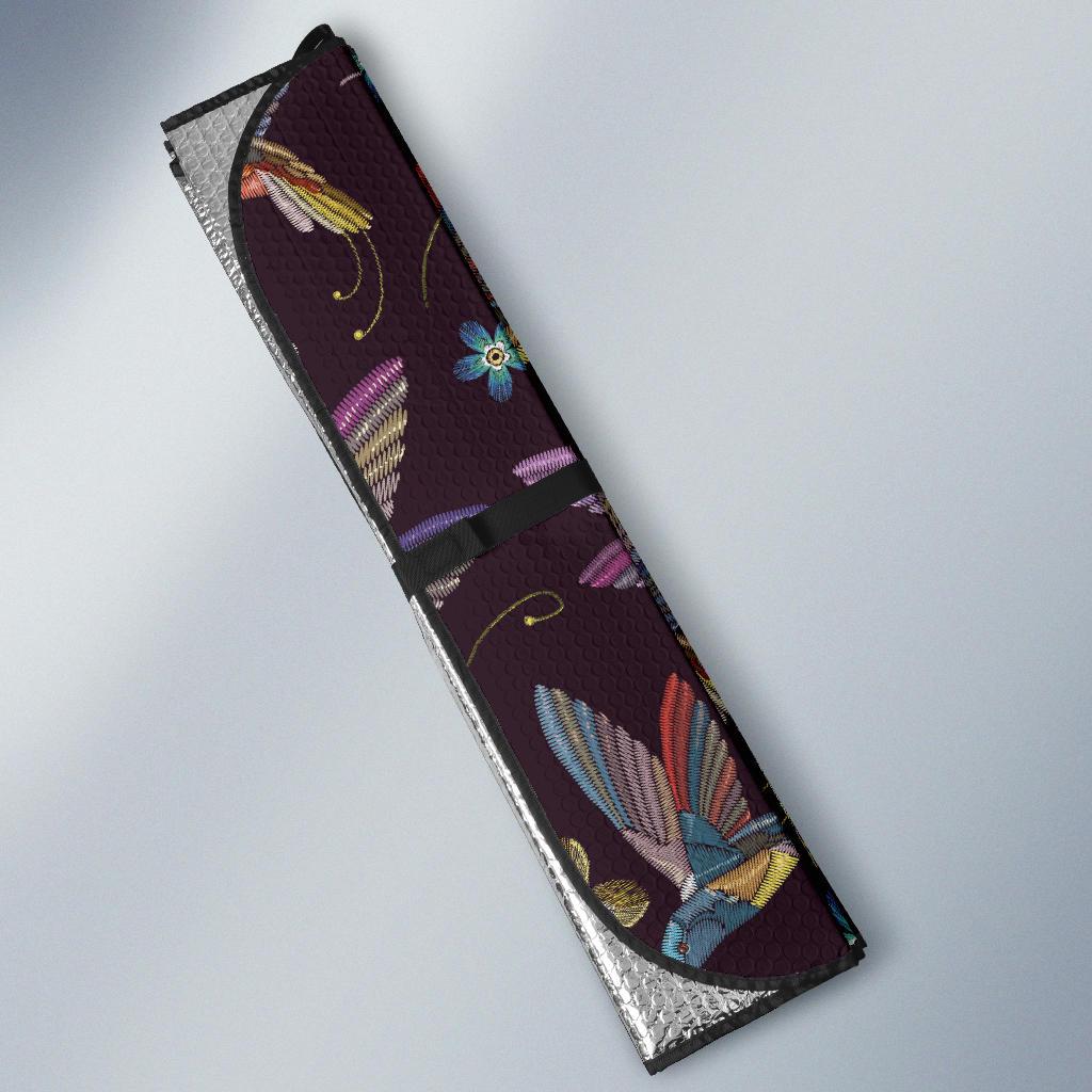 Hummingbird Pattern Print Design 04 Car Sun Shades-JORJUNE.COM