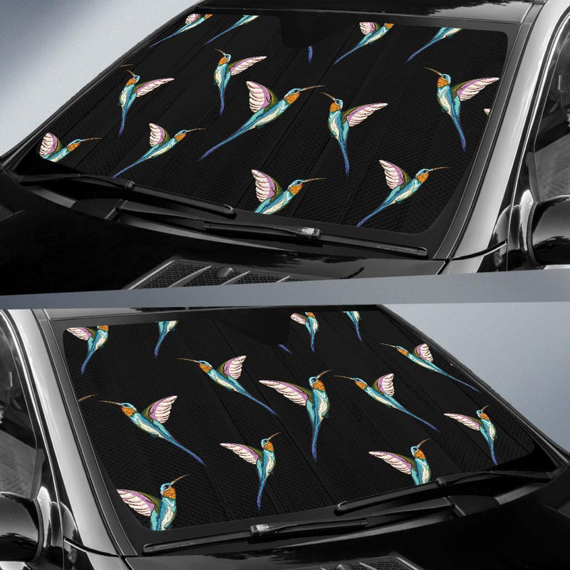 Hummingbird Pattern Print Design 06 Car Sun Shades-JORJUNE.COM