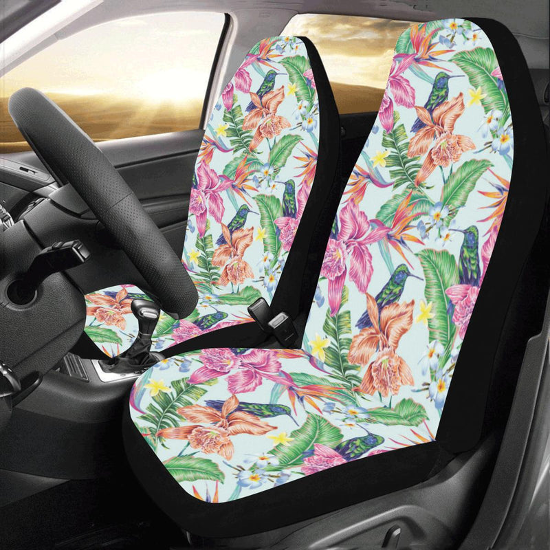 Hummingbird Tropical Pattern Print Design 05 Car Seat Covers (Set of 2)-JORJUNE.COM