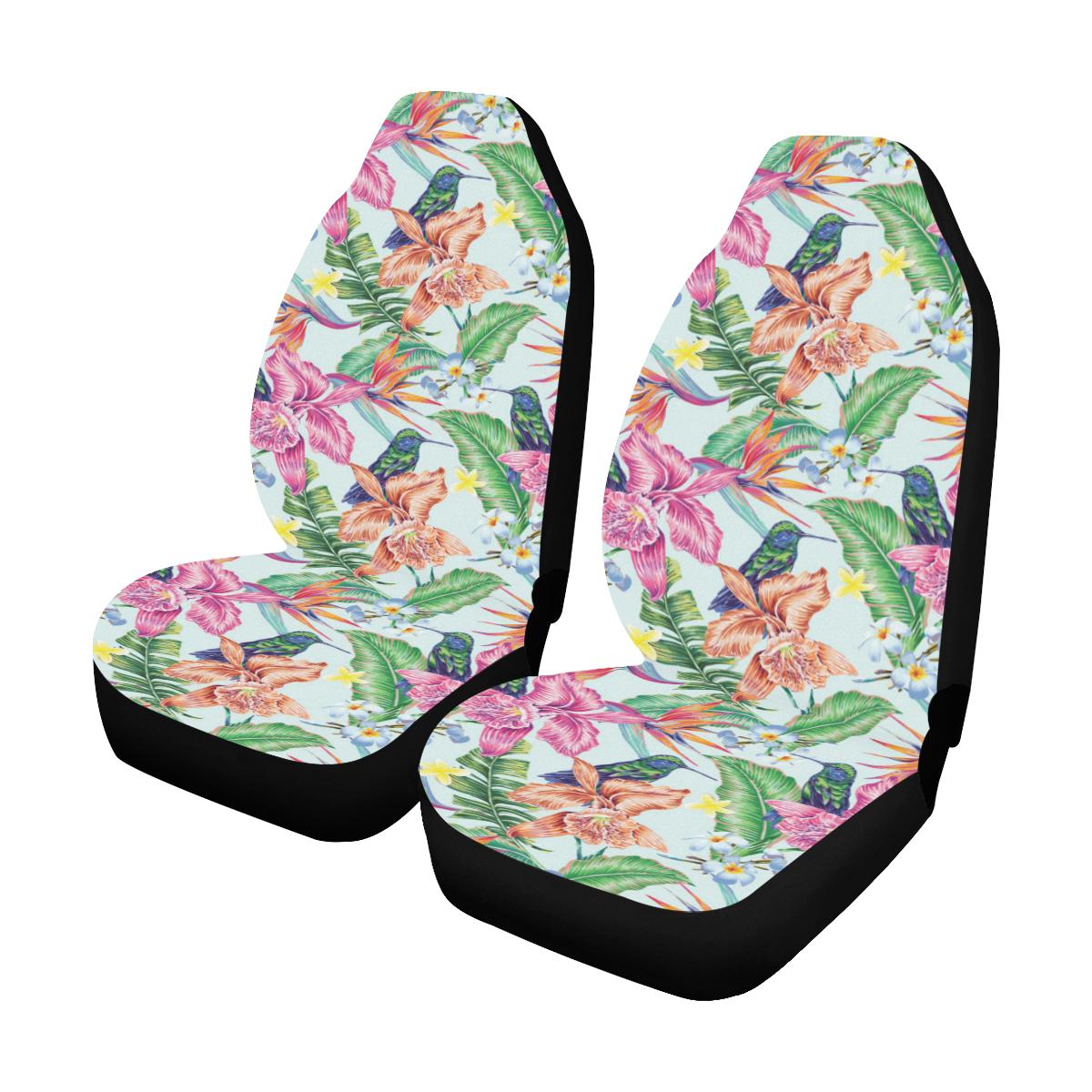 Hummingbird Tropical Pattern Print Design 05 Car Seat Covers (Set of 2)-JORJUNE.COM