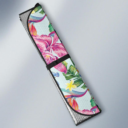 Hummingbird Tropical Pattern Print Design 05 Car Sun Shades-JORJUNE.COM