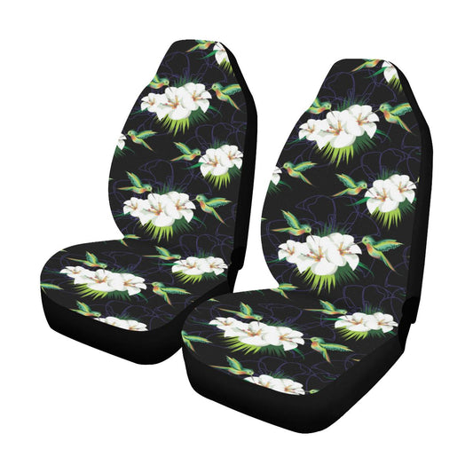 Hummingbird with Flower Pattern Print Design 03 Car Seat Covers (Set of 2)-JORJUNE.COM