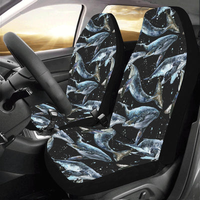 Humpback Whale Pattern Print Design 01 Car Seat Covers (Set of 2)-JORJUNE.COM