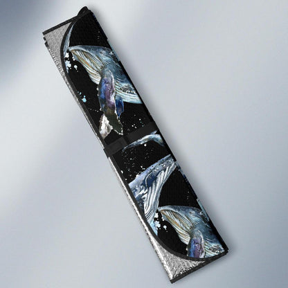 Humpback Whale Pattern Print Design 01 Car Sun Shades-JORJUNE.COM
