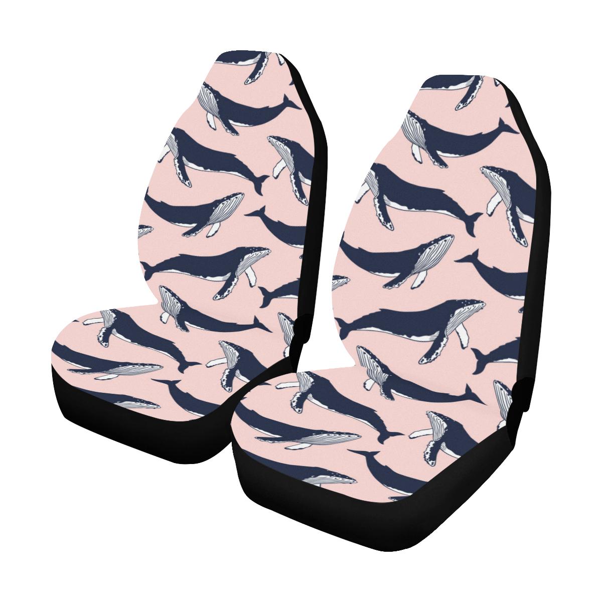 Humpback Whale Pattern Print Design 02 Car Seat Covers (Set of 2)-JORJUNE.COM