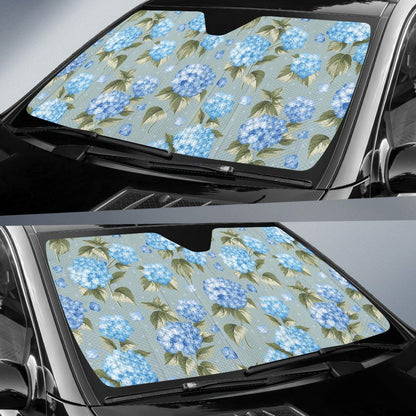 Hydrangea Pattern Print Design 01 Car Sun Shades-JORJUNE.COM