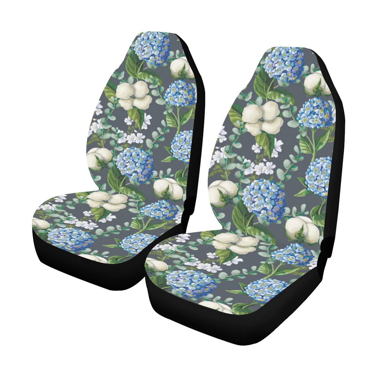 Hydrangea Pattern Print Design 02 Car Seat Covers (Set of 2)-JORJUNE.COM