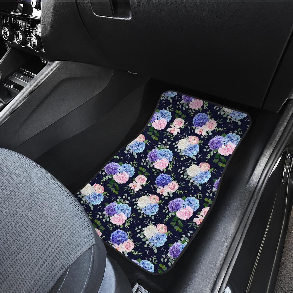 Hydrangea Pattern Print Design HD01 Car Floor Mats-JorJune