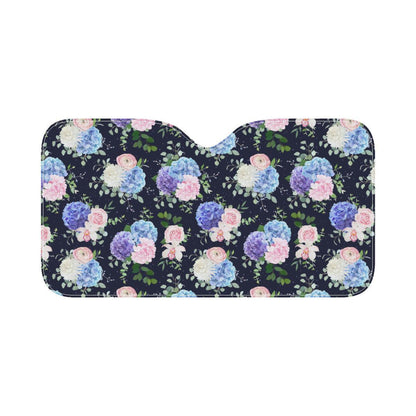 Hydrangea Pattern Print Design HD01 Car Sun Shade-JorJune