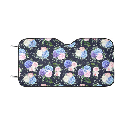 Hydrangea Pattern Print Design HD01 Car Sun Shade-JorJune