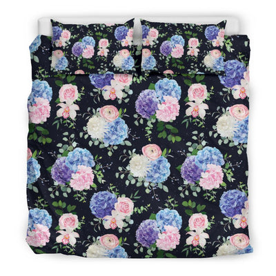 Hydrangea Pattern Print Design HD01 Duvet Cover Bedding Set-JORJUNE.COM