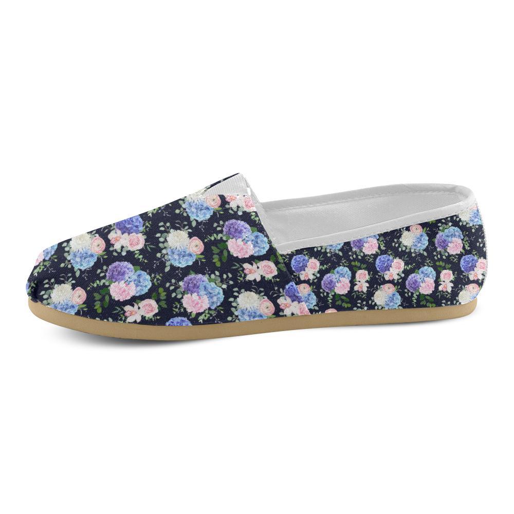 Hydrangea Pattern Print Design HD01 Women Casual Shoes-JorJune.com