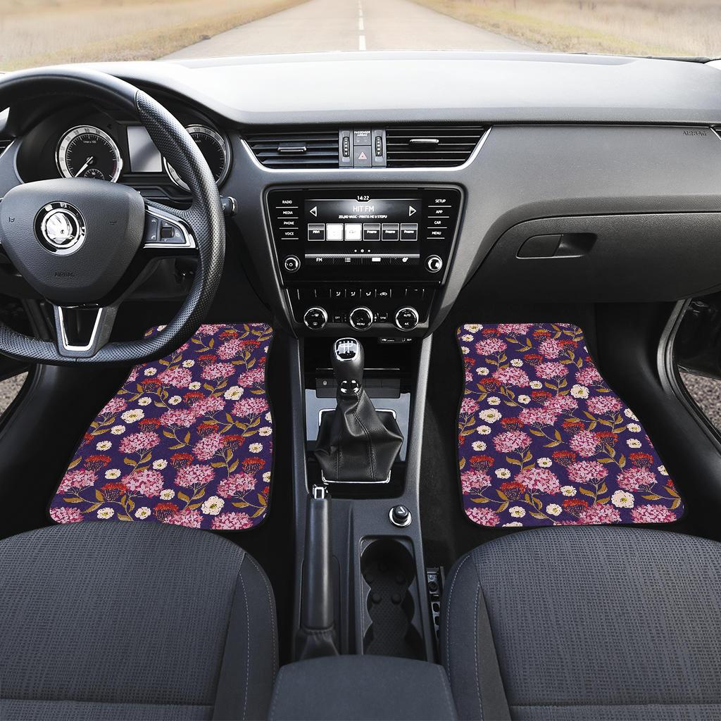 Hydrangea Pattern Print Design HD010 Car Floor Mats-JorJune