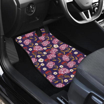Hydrangea Pattern Print Design HD010 Car Floor Mats-JorJune