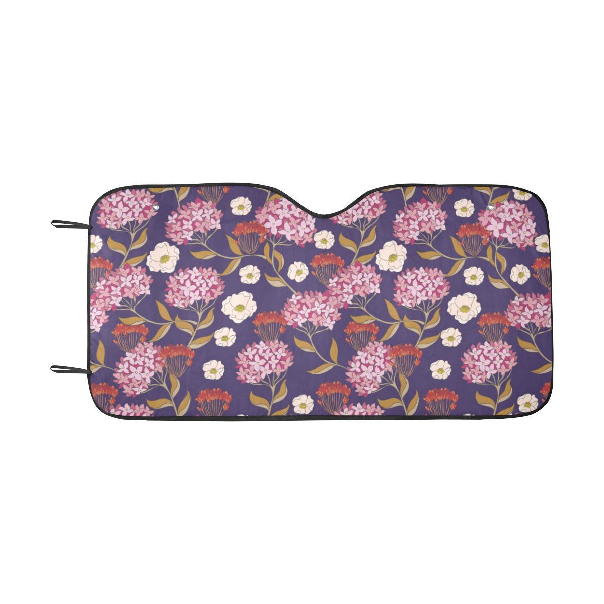 Hydrangea Pattern Print Design HD010 Car Sun Shade-JorJune