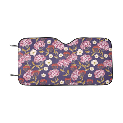 Hydrangea Pattern Print Design HD010 Car Sun Shade-JorJune