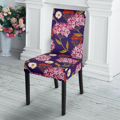 Hydrangea Pattern Print Design HD010 Dining Chair Slipcover-JORJUNE.COM