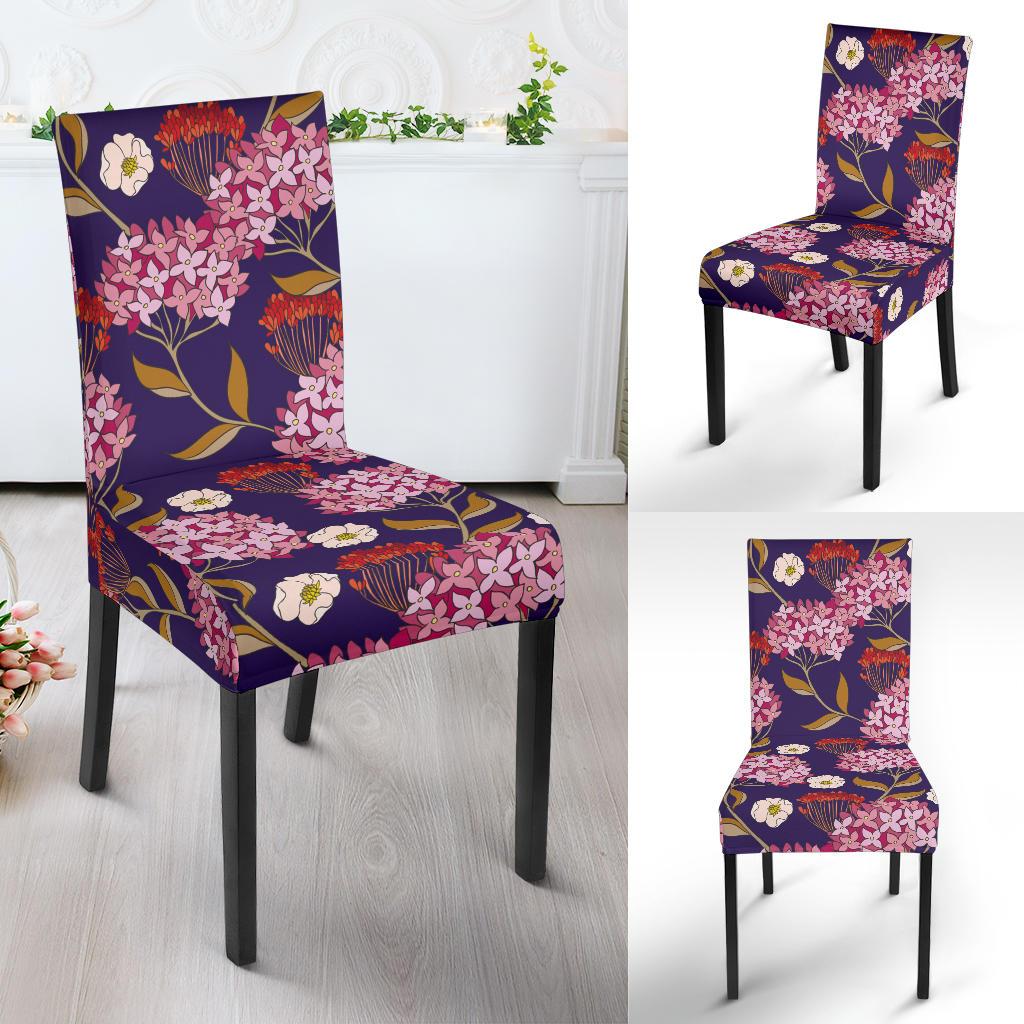 Hydrangea Pattern Print Design HD010 Dining Chair Slipcover-JORJUNE.COM