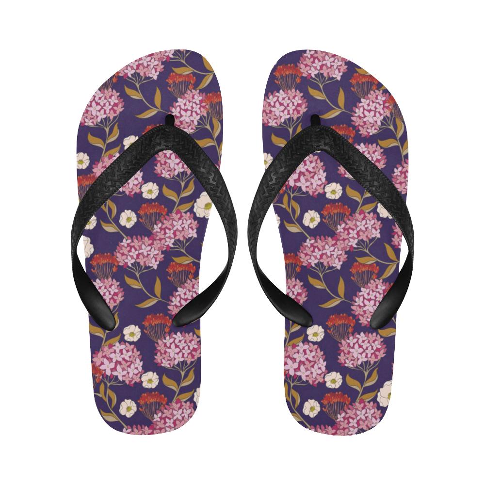 Hydrangea Pattern Print Design HD010 Flip Flops-JorJune