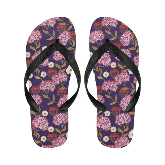 Hydrangea Pattern Print Design HD010 Flip Flops-JorJune