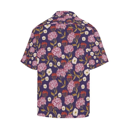 Hydrangea Pattern Print Design HD010 Men Hawaiian Shirt-JorJune