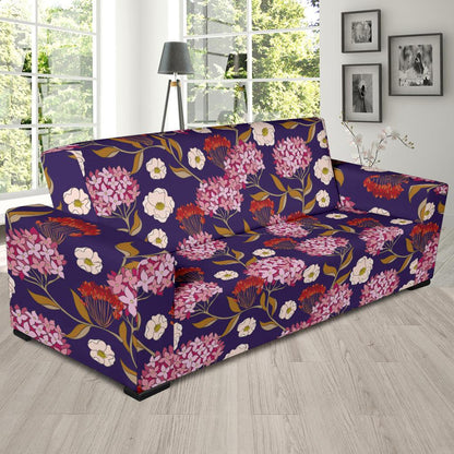 Hydrangea Pattern Print Design HD010 Sofa Slipcover-JORJUNE.COM