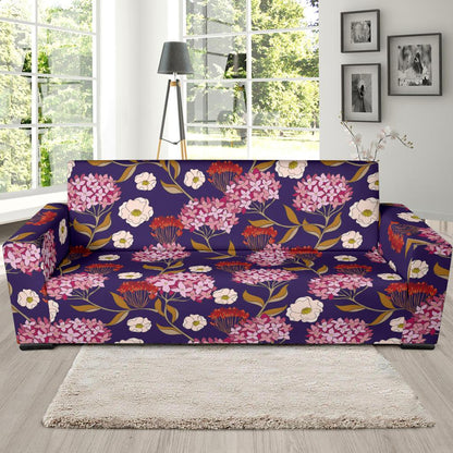 Hydrangea Pattern Print Design HD010 Sofa Slipcover-JORJUNE.COM