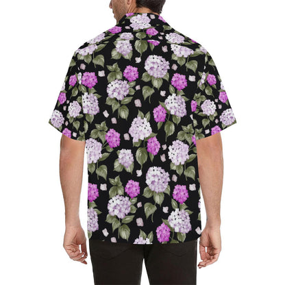 Hydrangea Pattern Print Design HD011 Men Hawaiian Shirt-JorJune