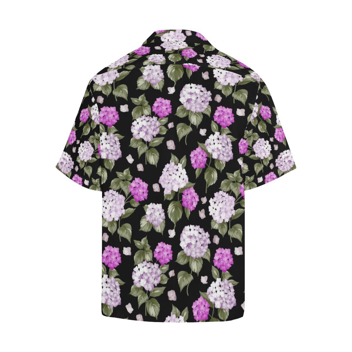 Hydrangea Pattern Print Design HD011 Men Hawaiian Shirt-JorJune