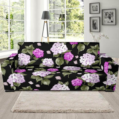 Hydrangea Pattern Print Design HD011 Sofa Slipcover-JORJUNE.COM