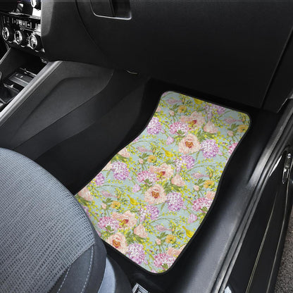 Hydrangea Pattern Print Design HD02 Car Floor Mats-JorJune