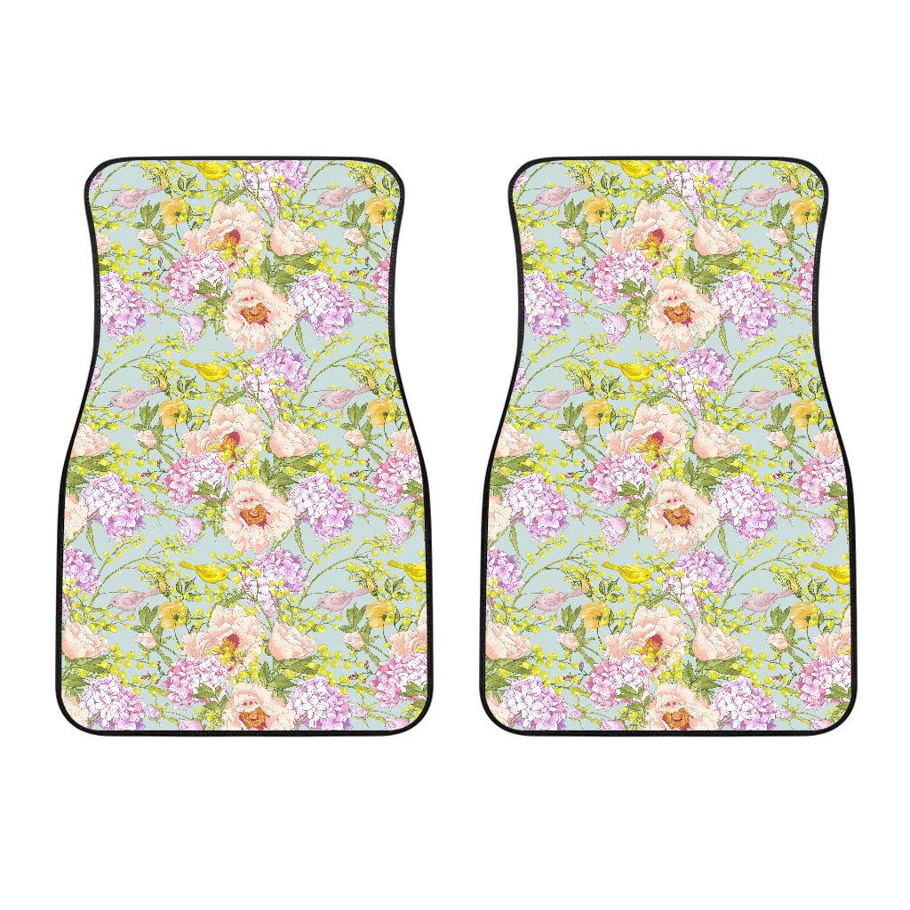 Hydrangea Pattern Print Design HD02 Car Floor Mats-JorJune